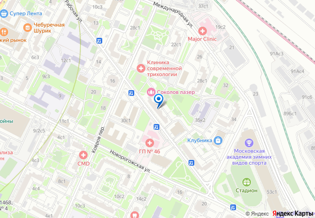 Карта: Москва, ул. Рабочая, 33